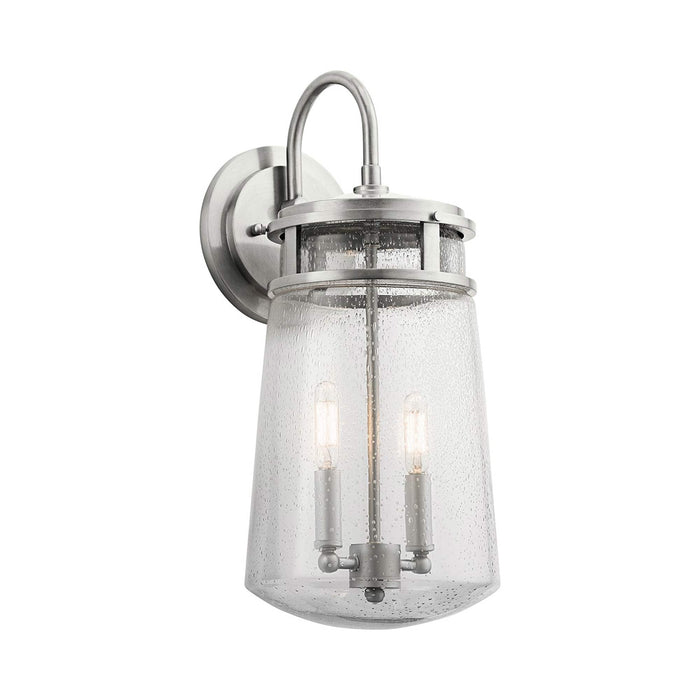 Lyndon Outdoor Wall Light in Brushed Aluminum (18.25-Inch).