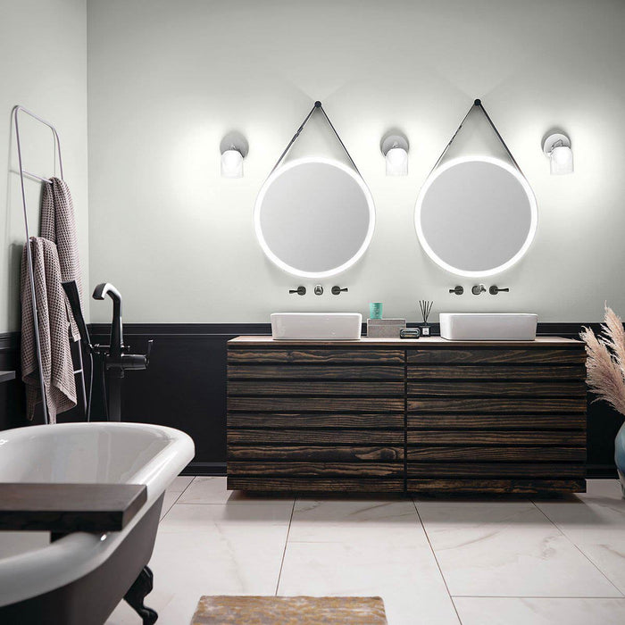 Martell LED Mirror in bathroom.