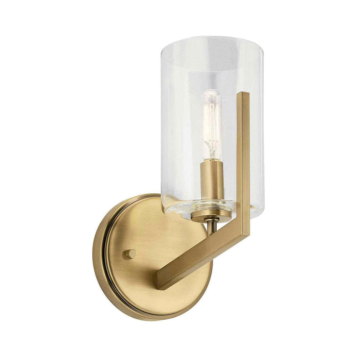 Nye Wall Light in Brushed Natural Brass.