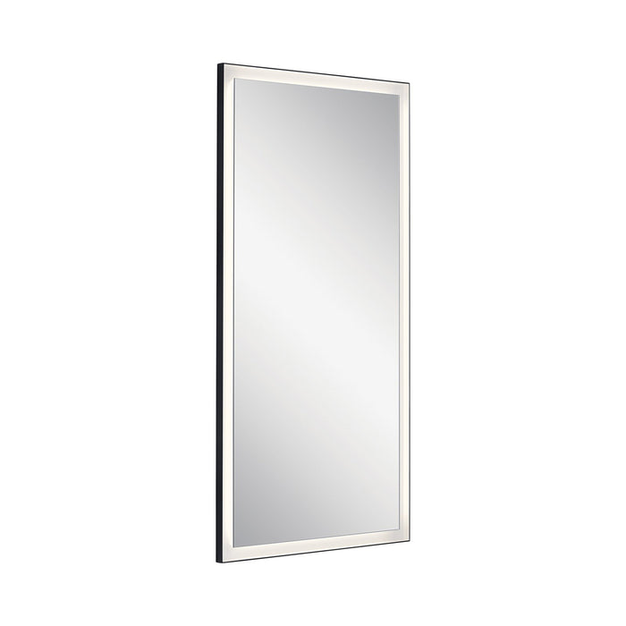 Ryame LED Mirror in Large/Rectangular/Matte Black.