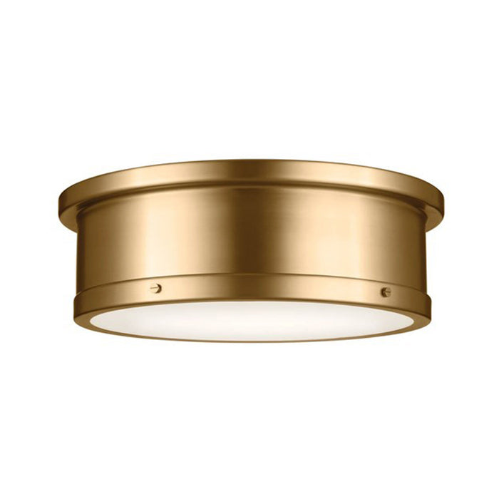 Serca Flush Mount Ceiling Light in Brushed Natural Brass (Large).