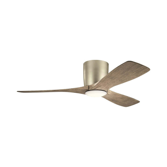 Volos LED Ceiling Fan in Brushed Nickel.