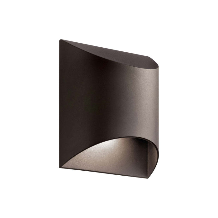 Wesley LED Outdoor Wall Light in Textured Architectural Bronze (1-Light).