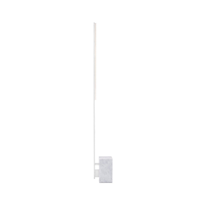 Klee LED Floor Lamp in Large/Polished Nickel / White Marble.