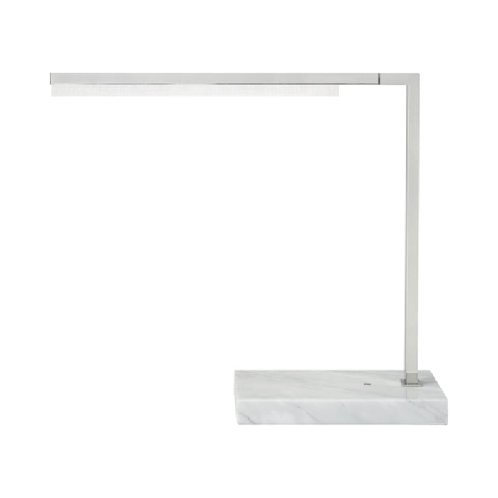 Klee LED Table Lamp in Polished Nickel.