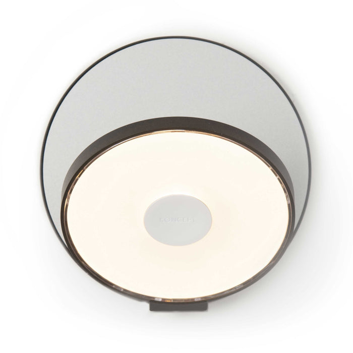Gravy Hardwire LED Wall Light in Metallic Black and Silver.