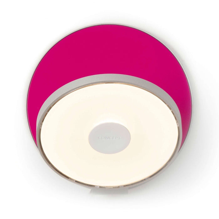 Gravy Hardwire LED Wall Light in Silver and Matte Hot Pink.