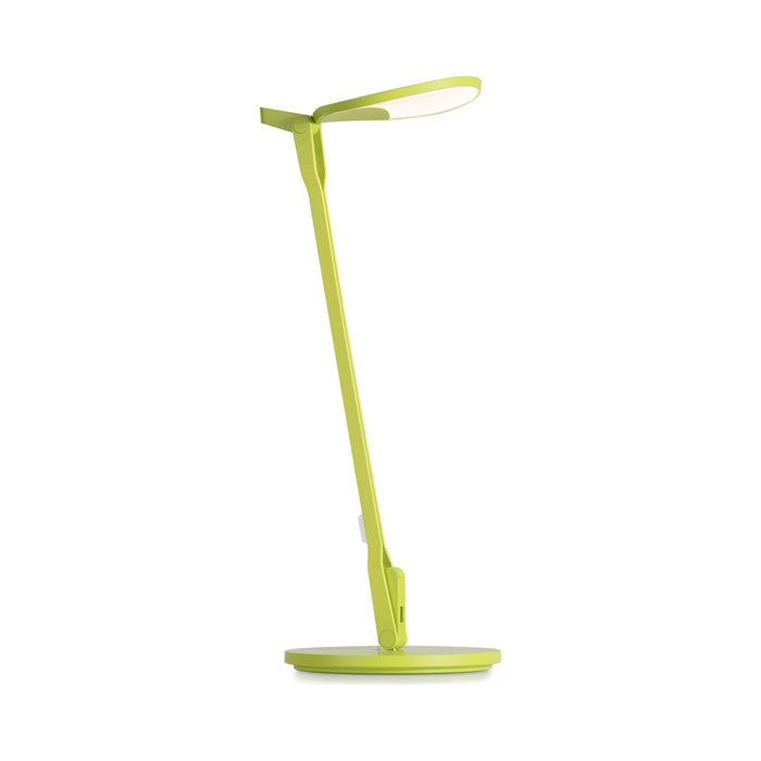 Splitty LED Desk Lamp in Matte Leaf Green/Standard Desk Base.