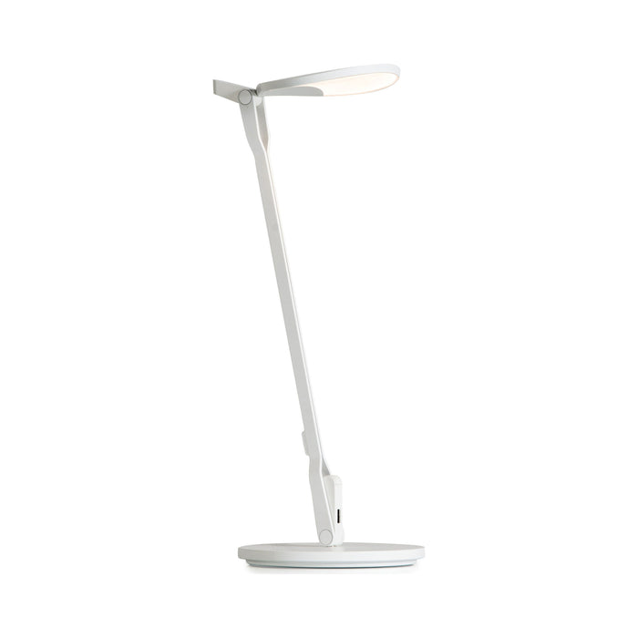 Splitty LED Desk Lamp in Matte White/Standard Desk Base.