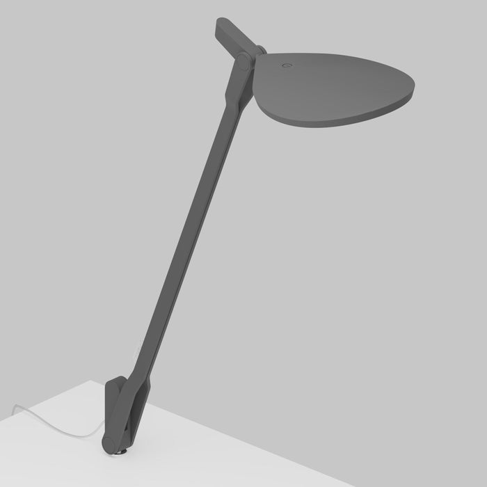 Splitty LED Desk Lamp in Matte Grey/Through-Table Mount .