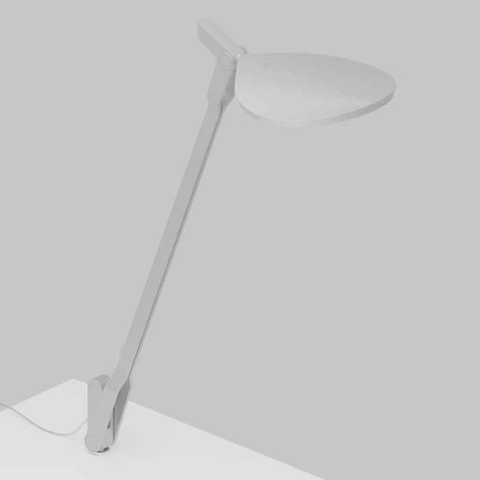 Splitty LED Desk Lamp in Silver/Through-Table Mount .