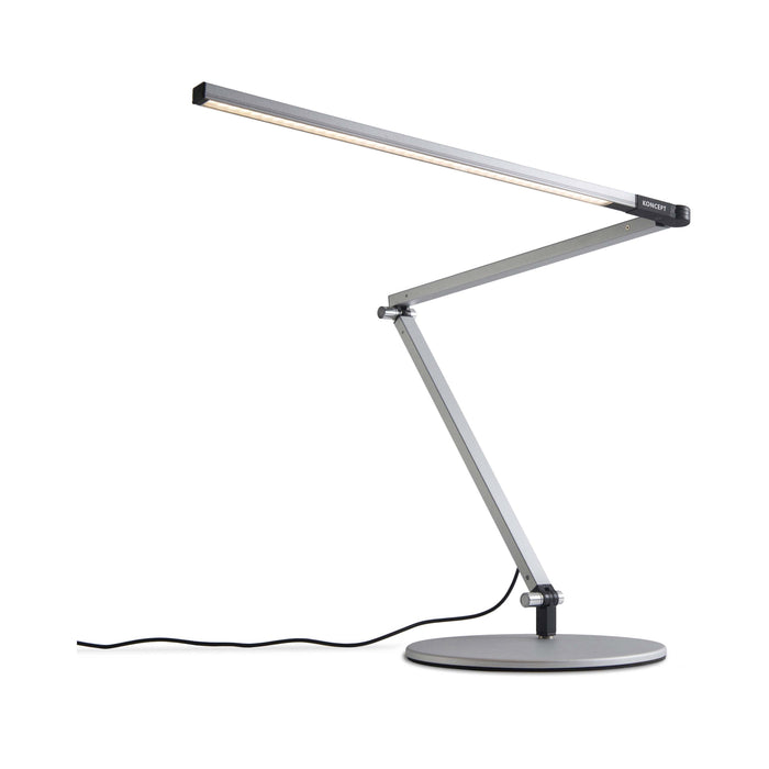 Z-Bar LED Desk Lamp in Metallic Black/Desk Base.