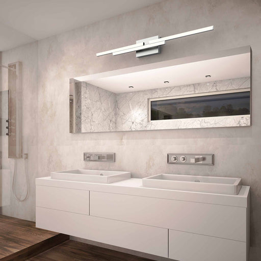 Anello Minor LED Bath Vanity Light in bathroom.