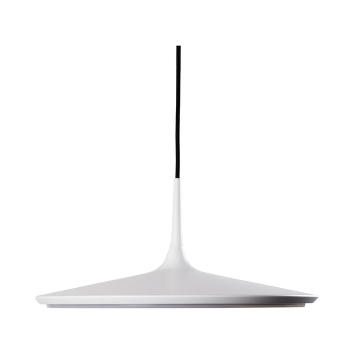 Disc LED Pendant Light in White.