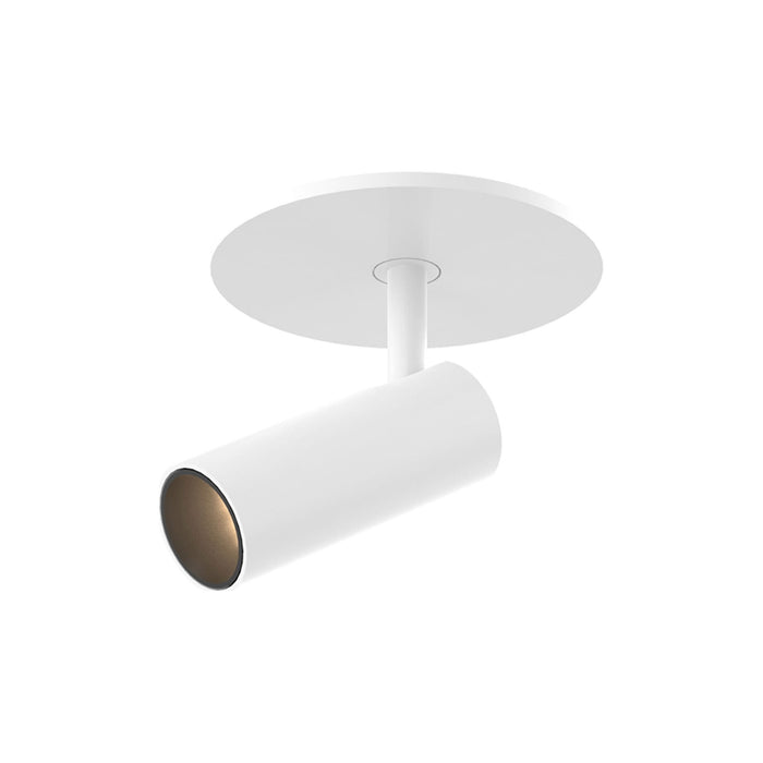 Downey LED Semi Flush Ceiling Light in Small/Single/3.75-Inch/White.