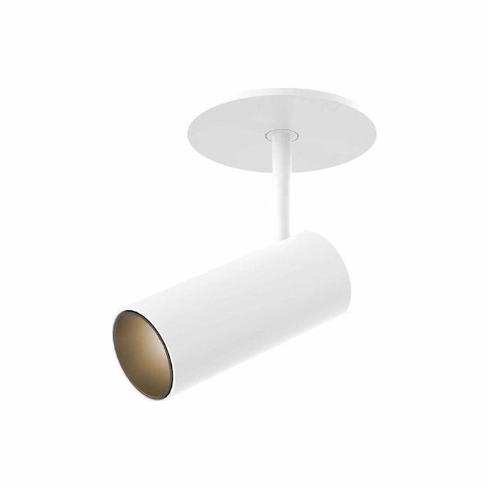 Downey LED Semi Flush Ceiling Light in Small/Single/4.25-Inch/White.