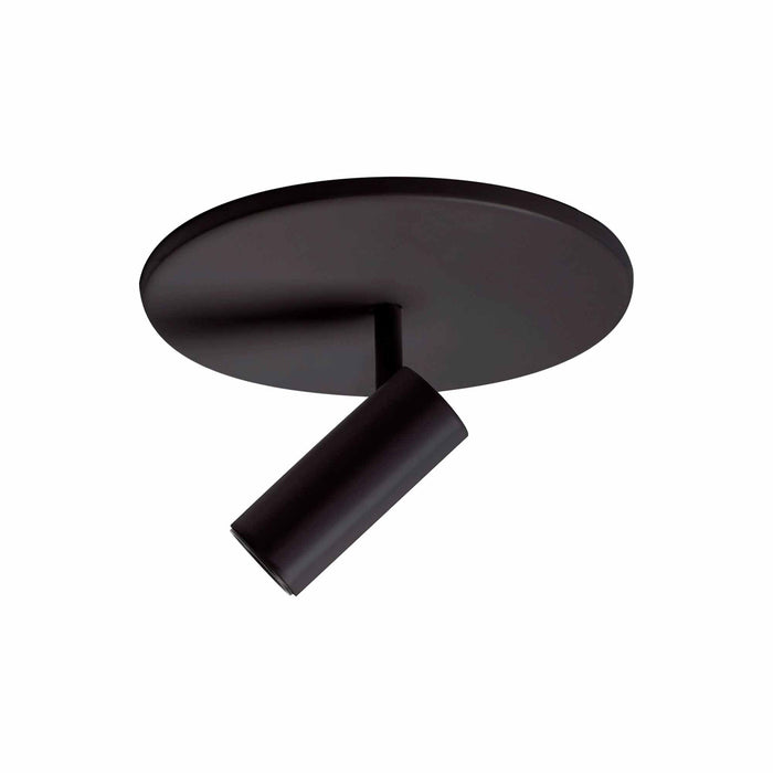 Downey LED Semi Flush Ceiling Light in Large/Single/3.75-Inch/Black.