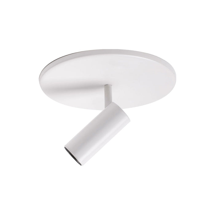 Downey LED Semi Flush Ceiling Light in Large/Single/3.75-Inch/White.