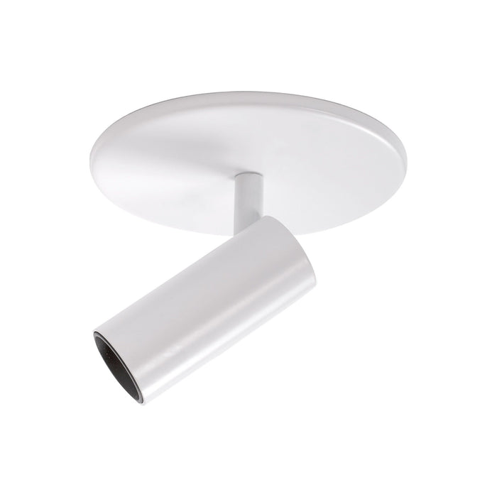 Downey LED Semi Flush Ceiling Light in Large/Single/4.25-Inch/White.