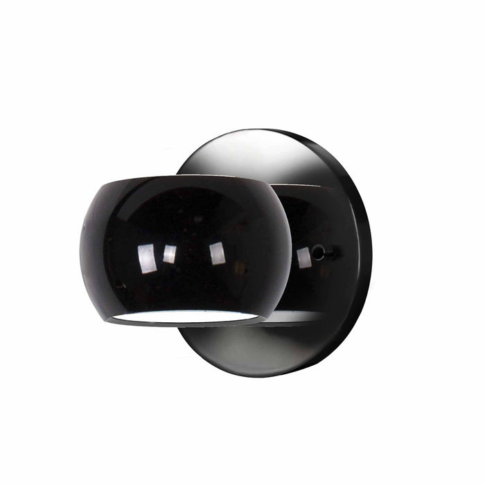 Flux LED Wall Light in Gloss Black.