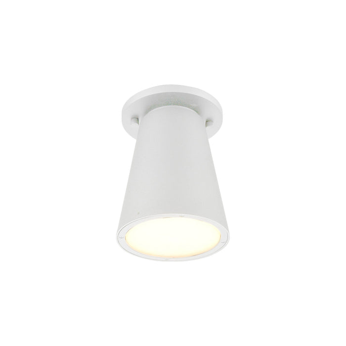 Hartford LED Semi Flush Ceiling Light in Small/White.