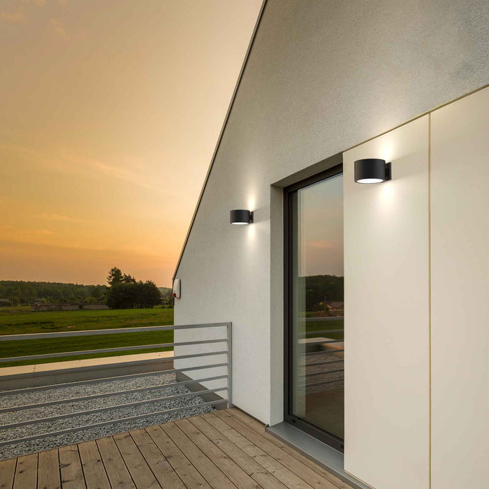 Lamar Outdoor LED Wall Light in Outside Area.