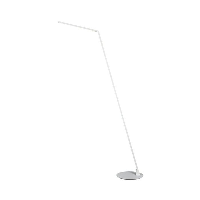 Miter LED Floor Lamp in White.