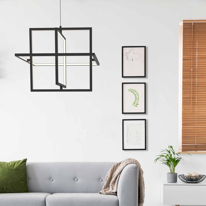 Mondrian LED Pendant Light in living room.