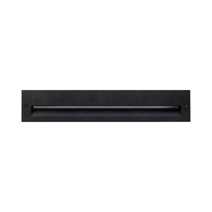 Newport Outdoor LED Recessed Wall Light in Large/Wide Horizontal/Black.