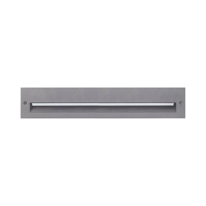 Newport Outdoor LED Recessed Wall Light in Large/Wide Horizontal/Grey.
