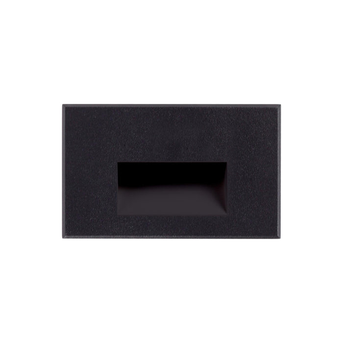 Sonic Recessed LED Wall Light in Horizontal/Black.