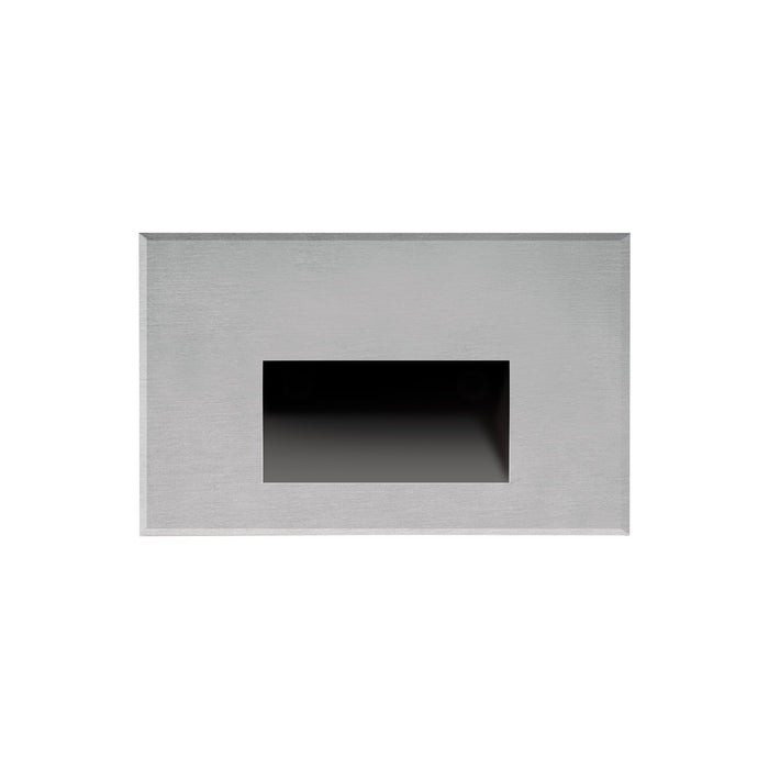 Sonic Recessed LED Wall Light in Horizontal/Brushed Nickel.