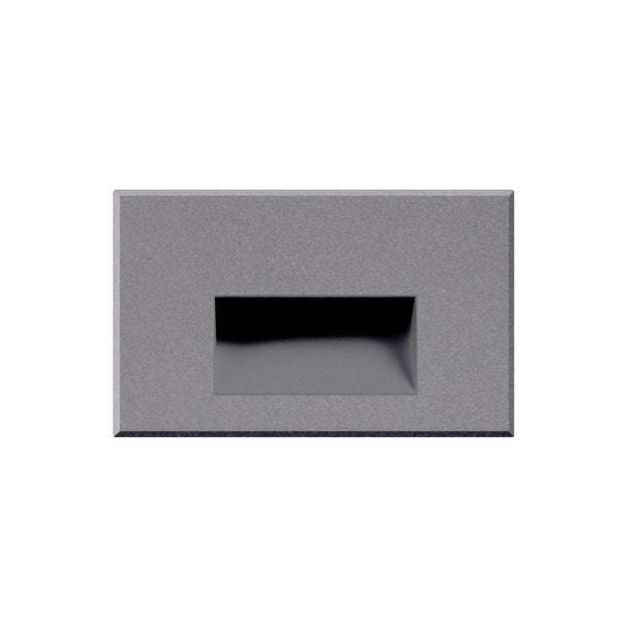 Sonic Recessed LED Step / Wall Light in Horizontal/Grey.