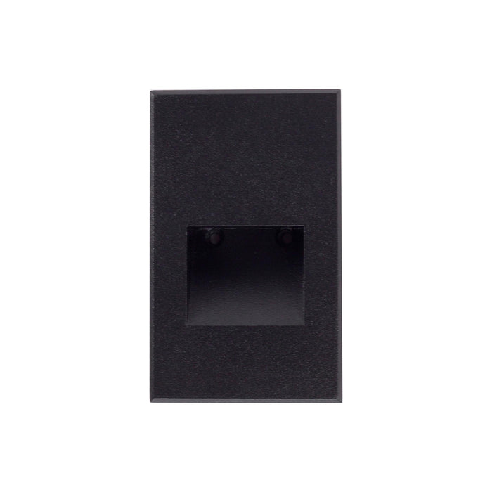 Sonic Recessed LED Wall Light in Vertical/Black.