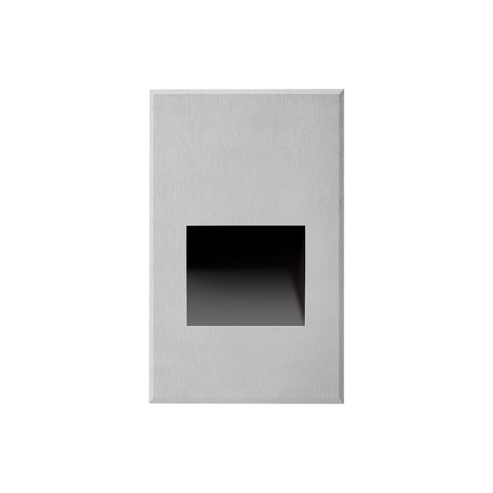 Sonic Recessed LED Wall Light in Vertical/Brushed Nickel.