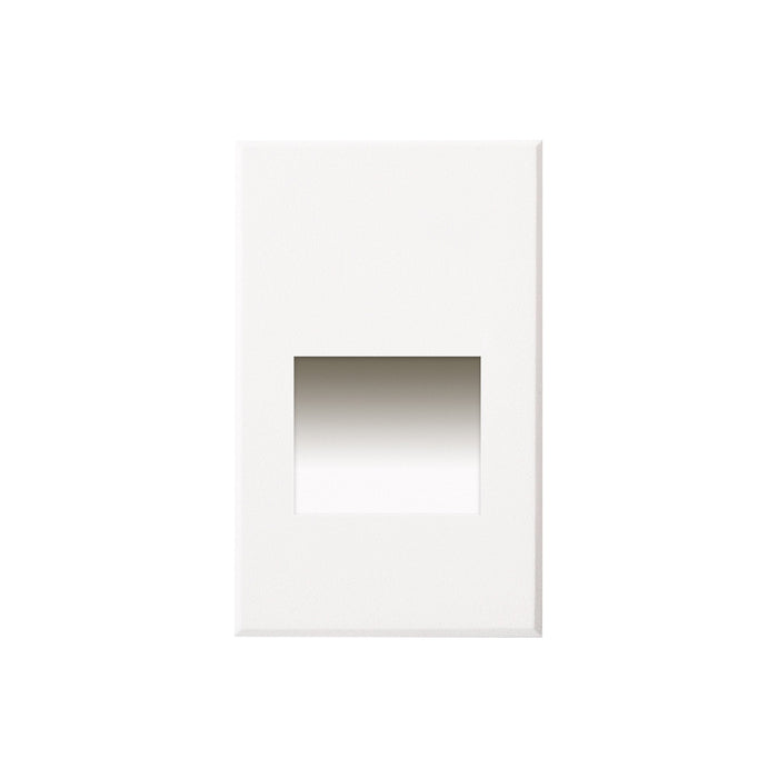 Sonic Recessed LED Wall Light in Vertical/White.