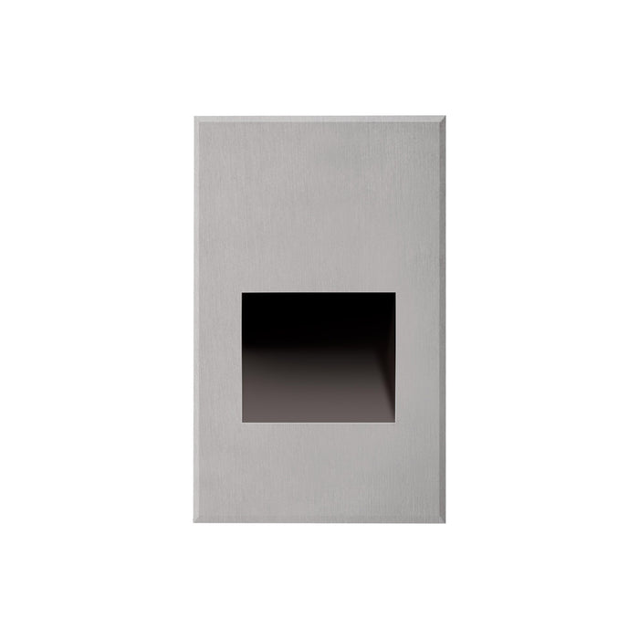 Sonic Recessed LED Wall Light in Vertical/Stainless Steel.