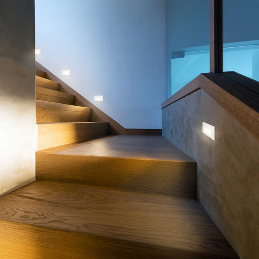 Sonic Recessed LED Wall Light in stair.