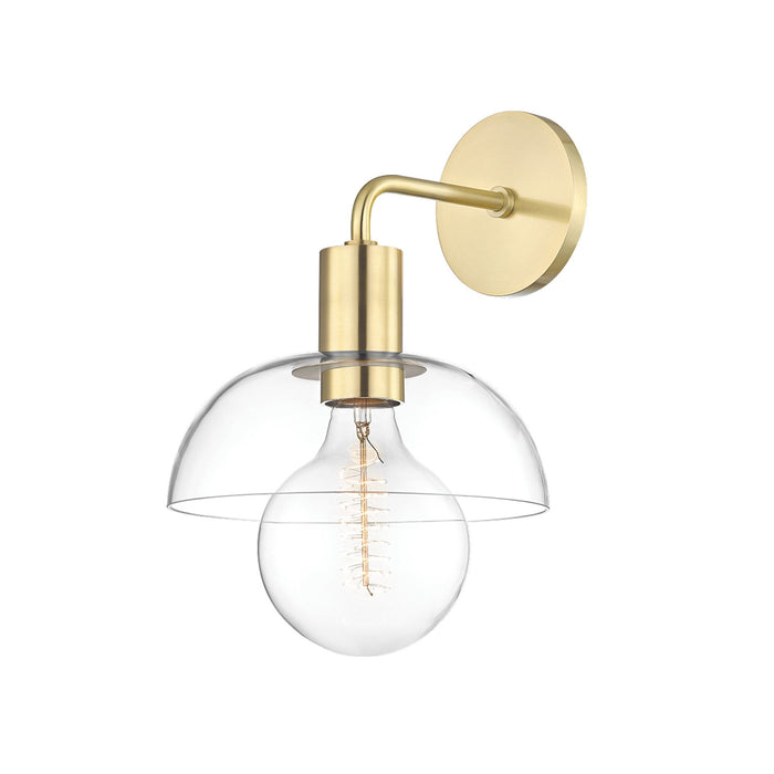 Kyla Wall Light in Gold and Clear.