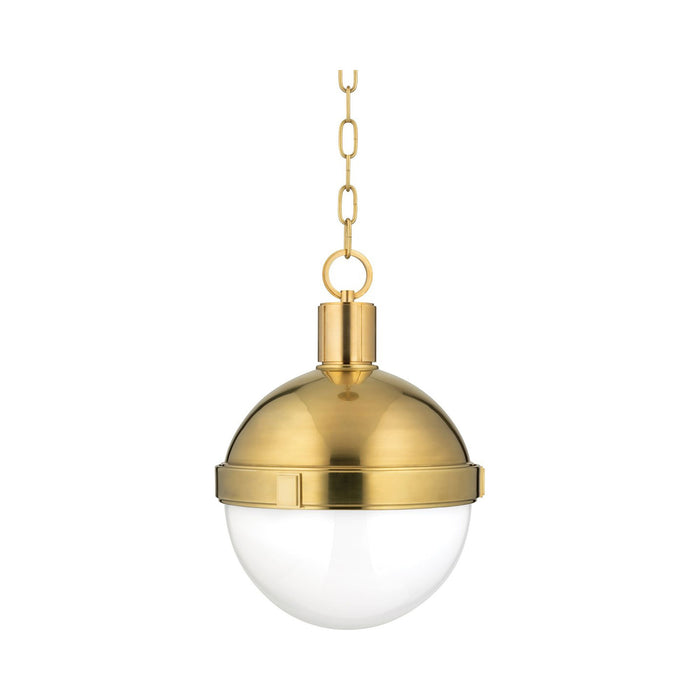 Lampbert Pendant Light Medium/Aged Brass.