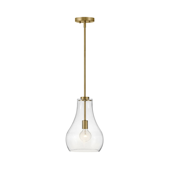 Frankie Pendant Light in Lacquered Brass.