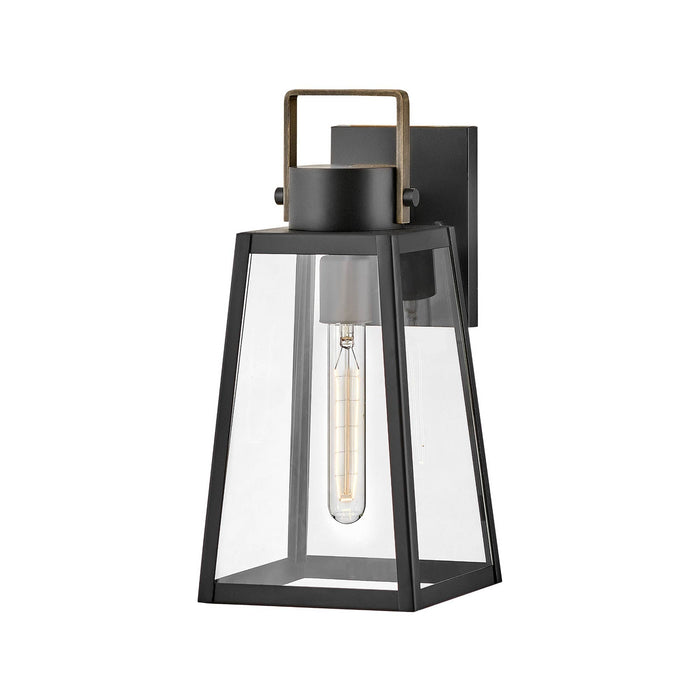 Hugh Outdoor Wall Light in Black (Small).