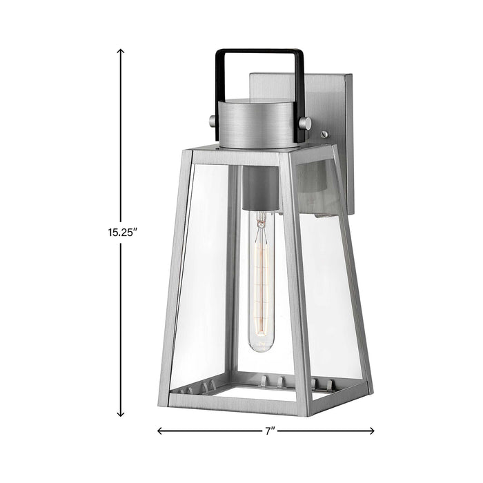 Hugh Outdoor Wall Light - line drawing.