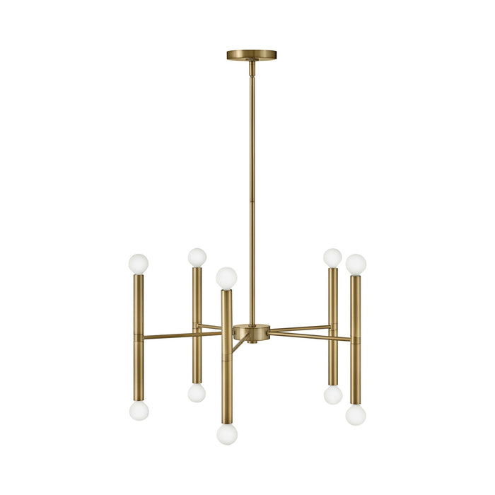 Millie Pendant Light in Lacquered Brass.