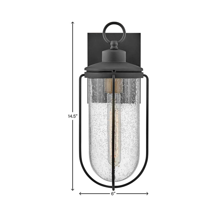 Moby Outdoor Wall Light - line drawing.