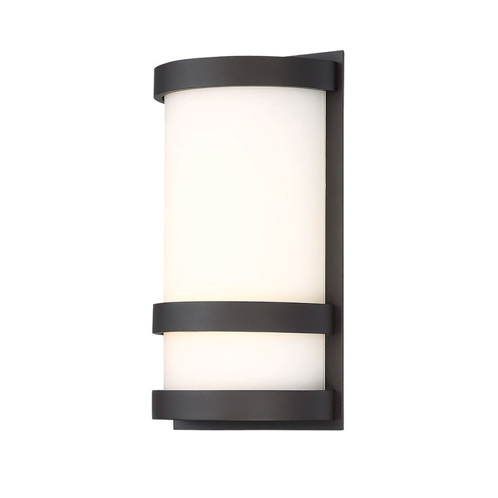 Latitude Indoor/Outdoor LED Wall Light in Small/Black.