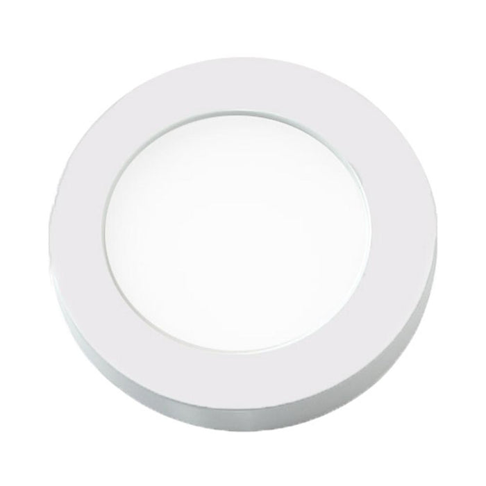 LED 90 Round LED Button Light in White.
