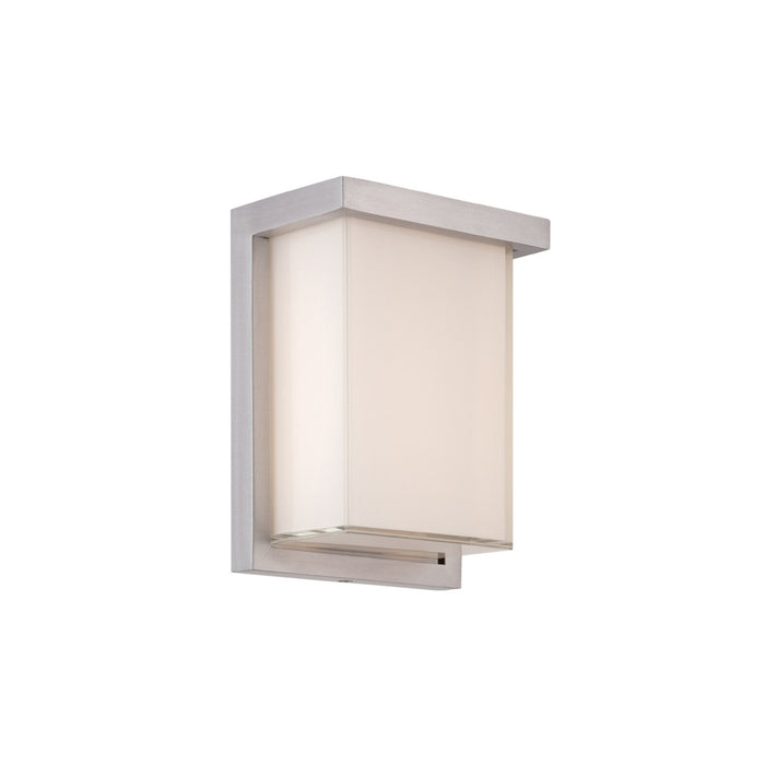 Ledge Outdoor LED Wall Light in Small/Brushed Aluminum.