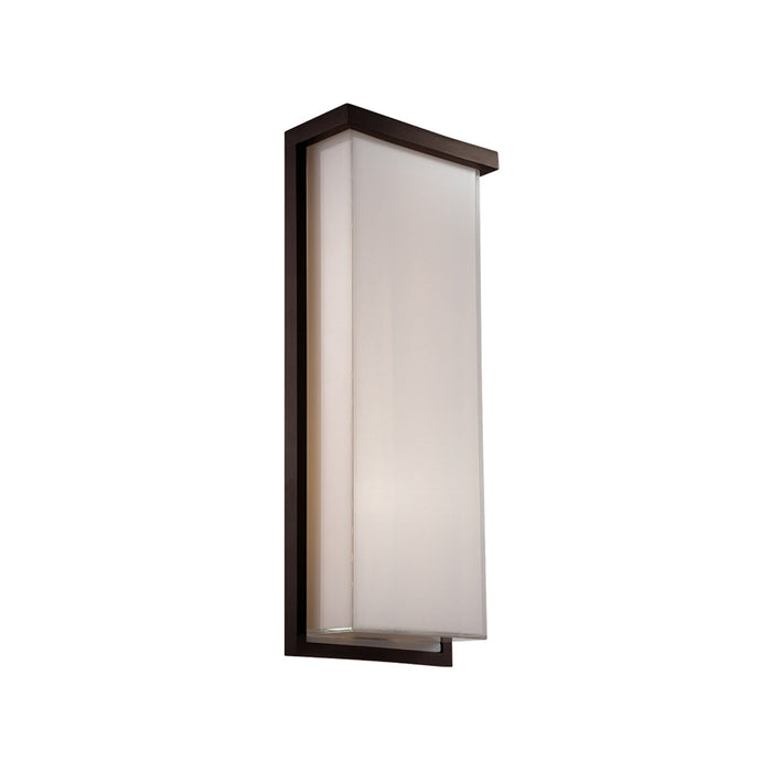 Ledge Outdoor LED Wall Light in Large/Bronze.