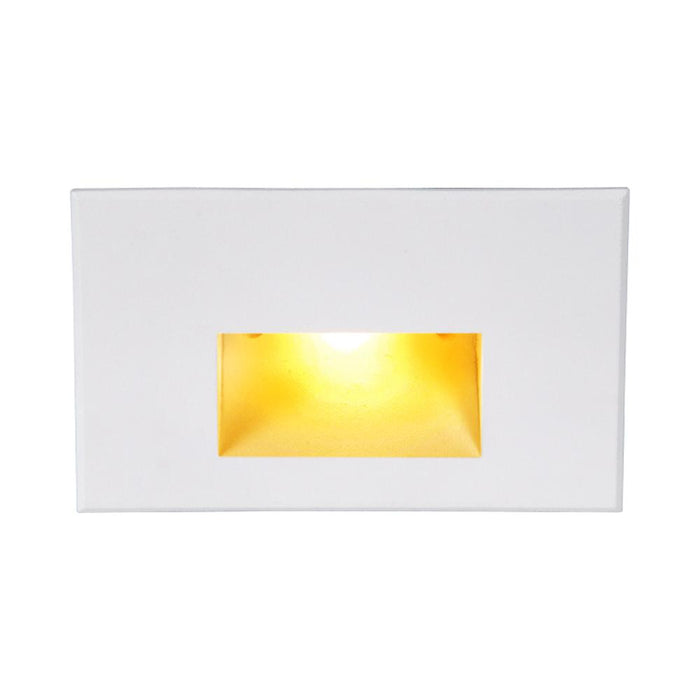 LEDme Horizontal LED Step and Wall Light in Amber/White on Aluminum.